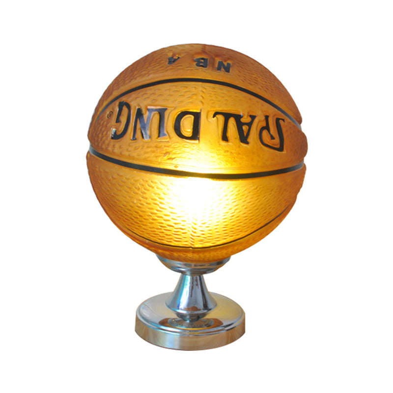 Kids Basketball Desk Light: Sporty Style Table Lamp for Bedroom with Plug-In Cord