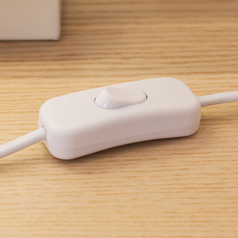 Stylish White Table Light for Kids Bedroom with Gilded Modern Resin Deco – 1-Head Conical Desk Lamp