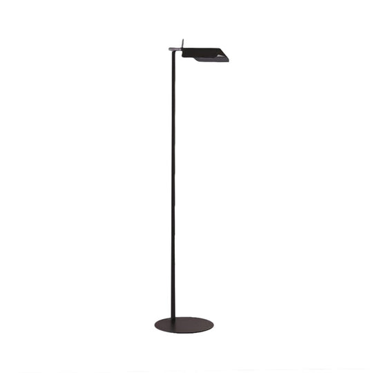 Modern Metal Floor Lamp for Bedroom- Black/White/Blue Folded Standing Light