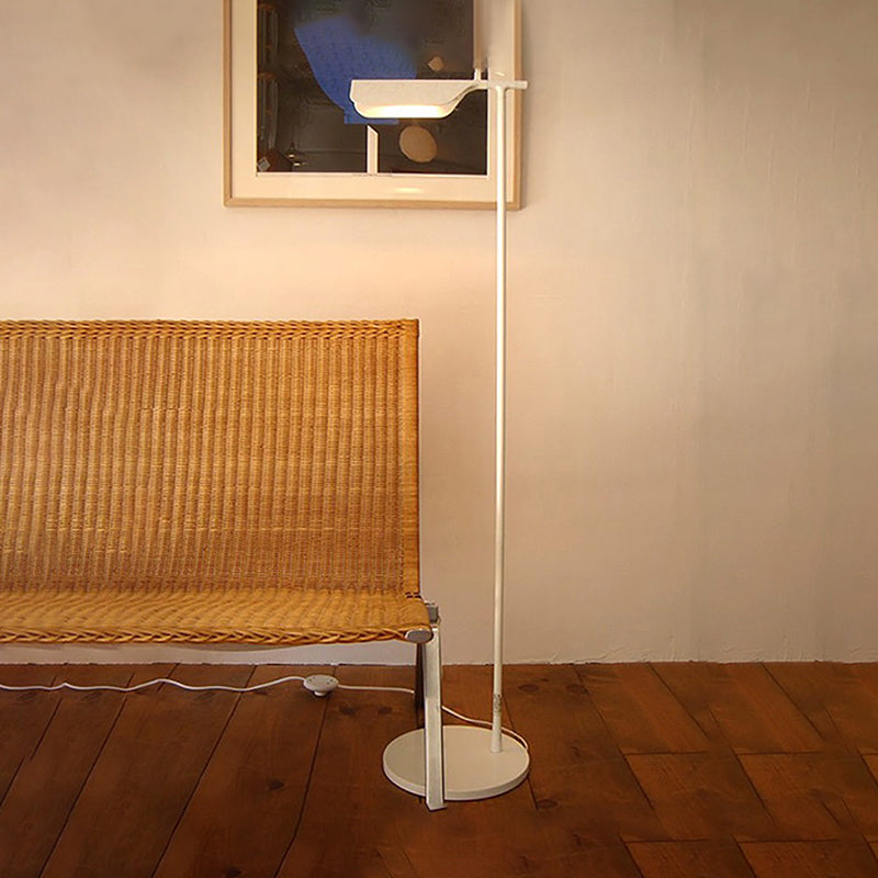 Modern Metal Floor Lamp for Bedroom- Black/White/Blue Folded Standing Light