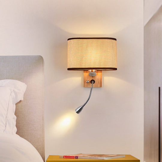 Fabric Adjustable Bedside Reading Lamp