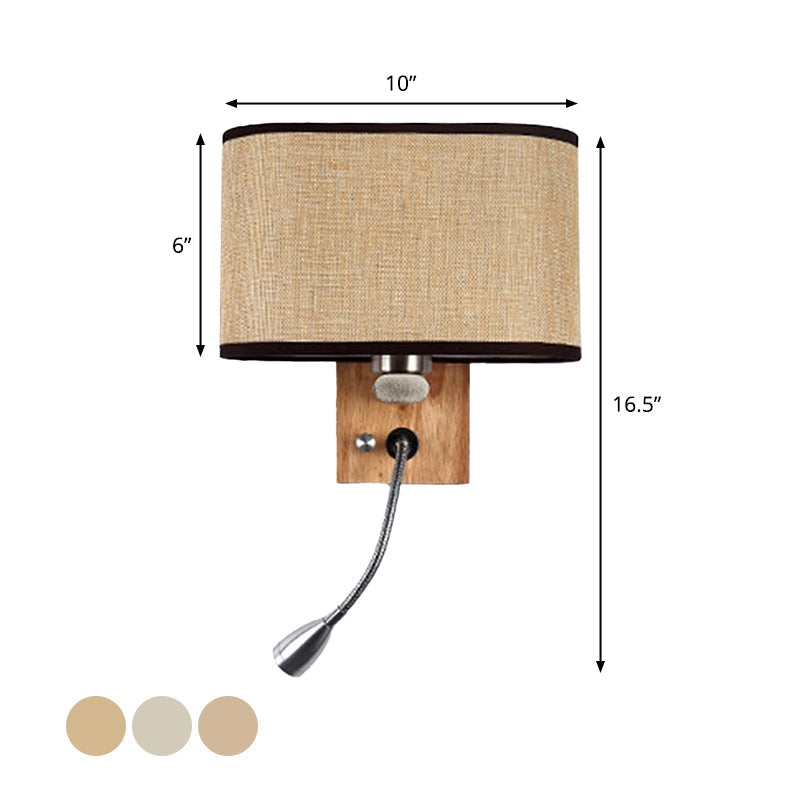 Fabric Adjustable Bedside Reading Lamp