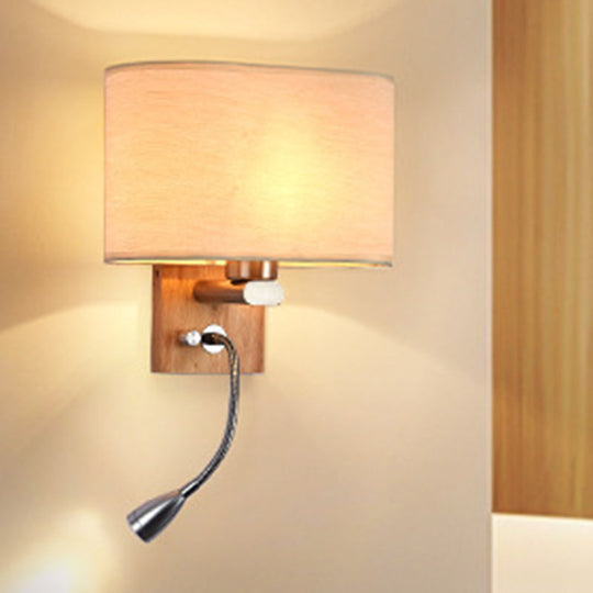 Fabric Adjustable Bedside Reading Lamp