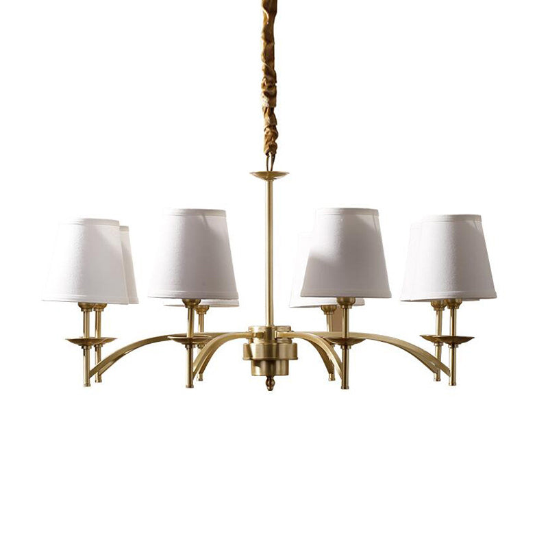 Traditional Gold Chandelier with 6/8/10 Bulb Suspension Pendant Light