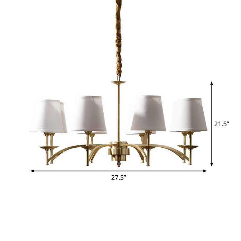 Traditional Gold Chandelier with 6/8/10 Bulb Suspension Pendant Light
