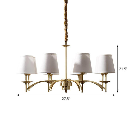 Traditional Gold Chandelier with 6/8/10 Bulb Suspension Pendant Light