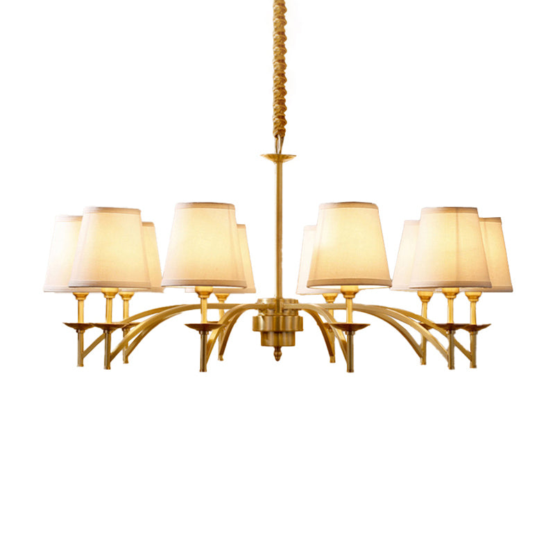 Traditional Gold Chandelier with 6/8/10 Bulb Suspension Pendant Light