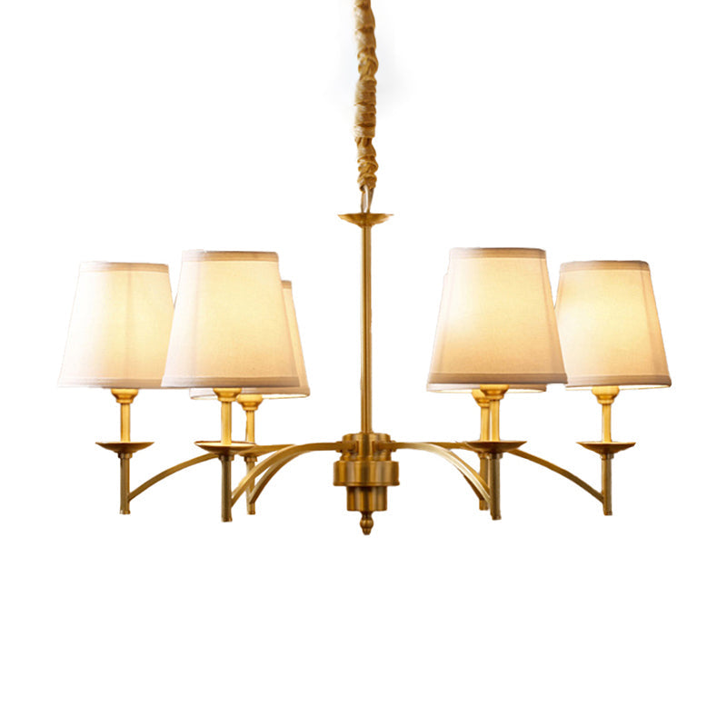 Traditional Gold Chandelier with 6/8/10 Bulb Suspension Pendant Light