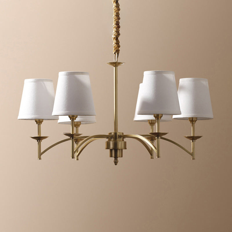 Traditional Gold Chandelier with 6/8/10 Bulb Suspension Pendant Light