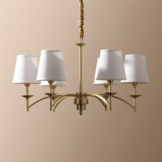 Traditional Gold Chandelier with 6/8/10 Bulb Suspension Pendant Light