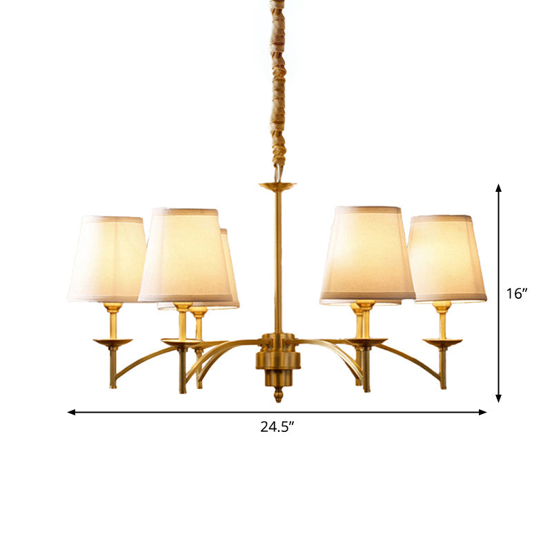 Traditional Gold Chandelier with 6/8/10 Bulb Suspension Pendant Light