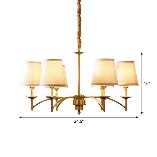 Traditional Gold Chandelier with 6/8/10 Bulb Suspension Pendant Light