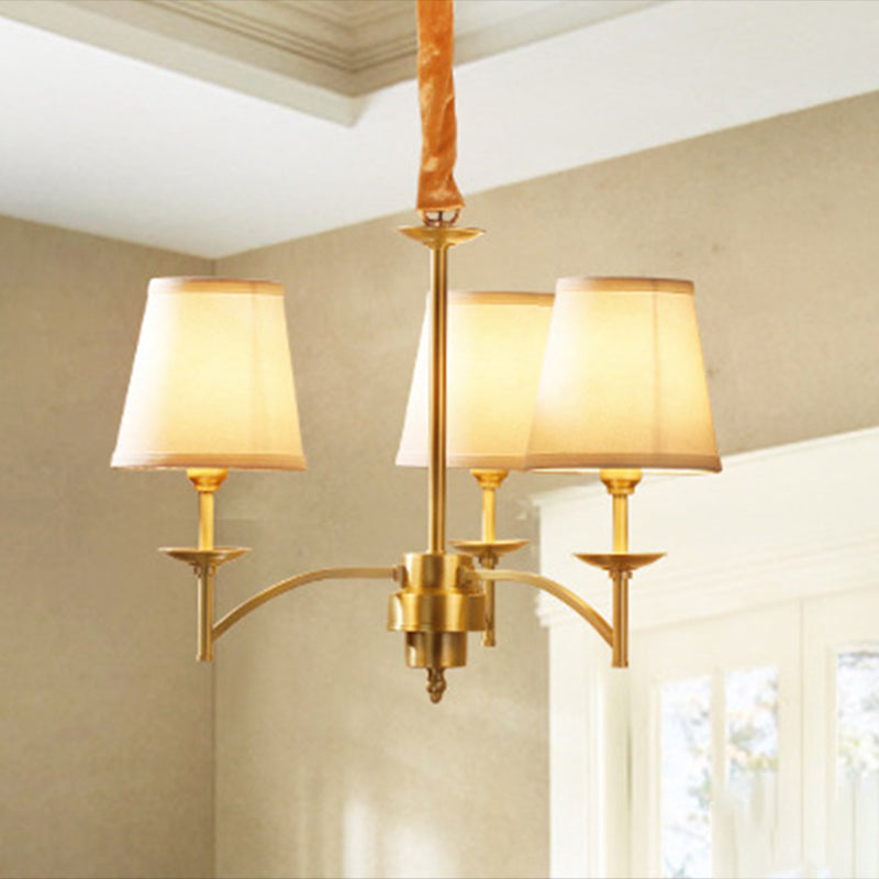 Traditional Gold Chandelier with 6/8/10 Bulb Suspension Pendant Light