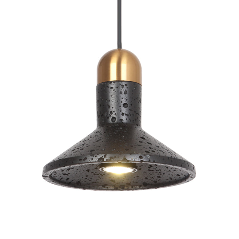 LED Marble Pendant Light Kit in Designer Black/White/Green for Living Room