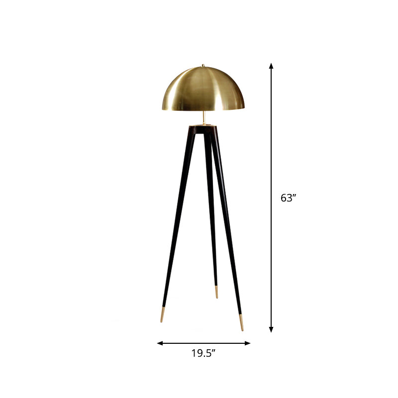 Modern Black Metal Floor Lamp with Unique Linear Capsule Arch Design for Living Room