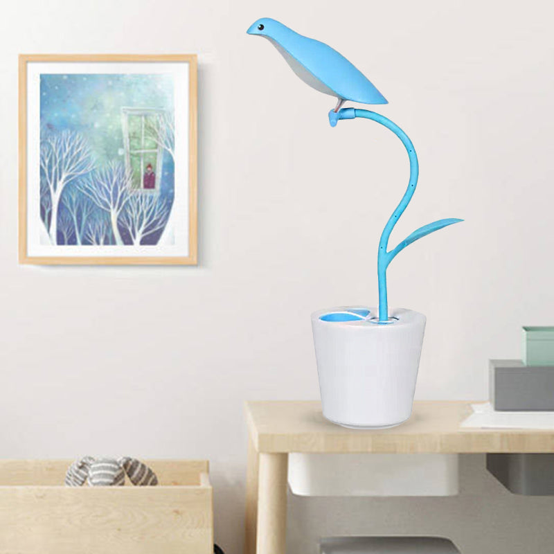 Bird Shaped Desk Light - Eye-Caring 1 Head Macaron Loft Reading Light for Kid's Bedroom