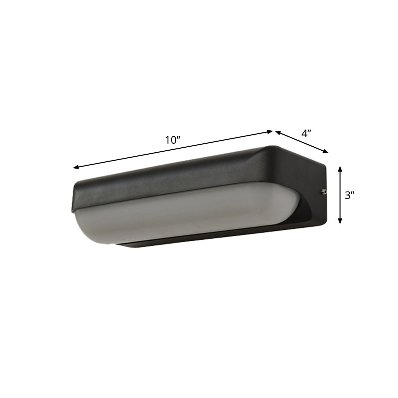 Modern Black Acrylic Wall Sconce with Flush Capsule Design and Half-Bulb Mounting
