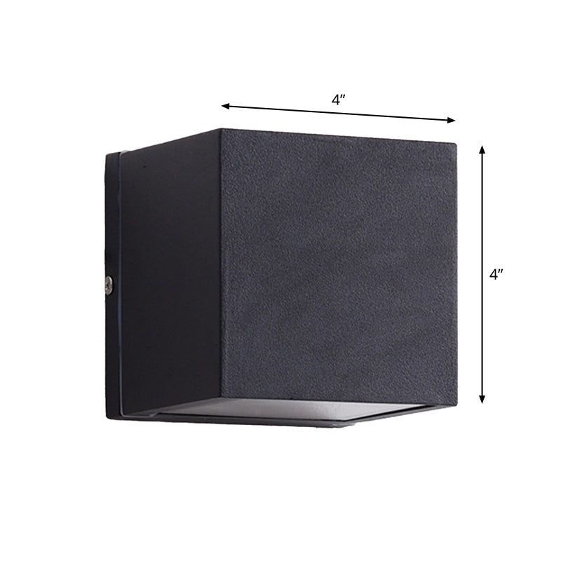 Minimalist Aluminum Wall Sconce with LED Flush Mount for Corridors - Black, Small/Large Sizes Available