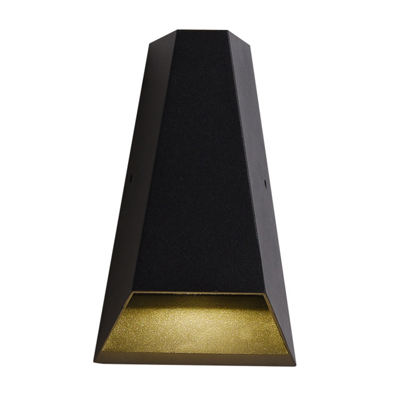 Triangle Aluminum LED Wall Sconce in Black - Simple Style, Flush Mount, Warm/White Light