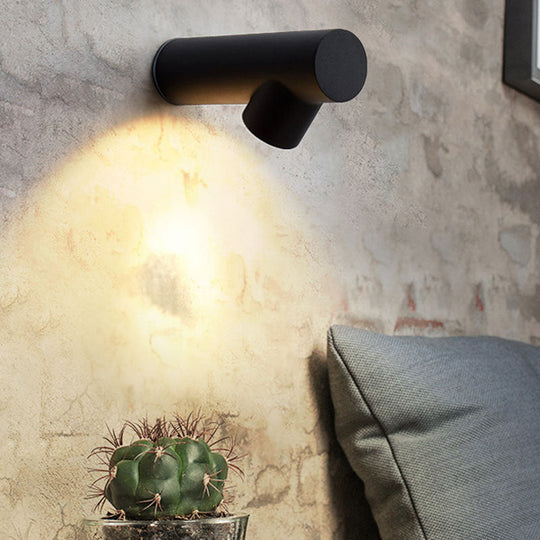 Nordic Metal LED Wall Sconce in Black/Grey/White - Bedside Lighting Solutions