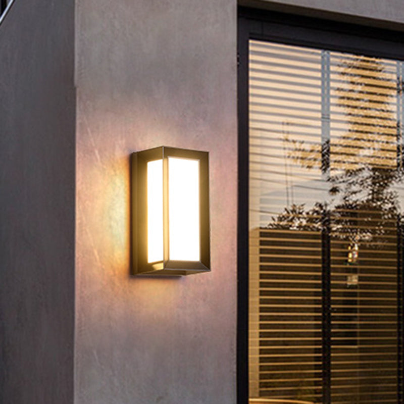 Modern Sound-Activated LED Wall Sconce in Black