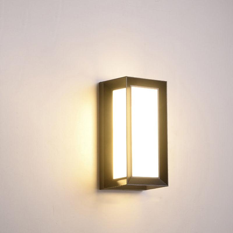 Modern Sound-Activated LED Wall Sconce in Black