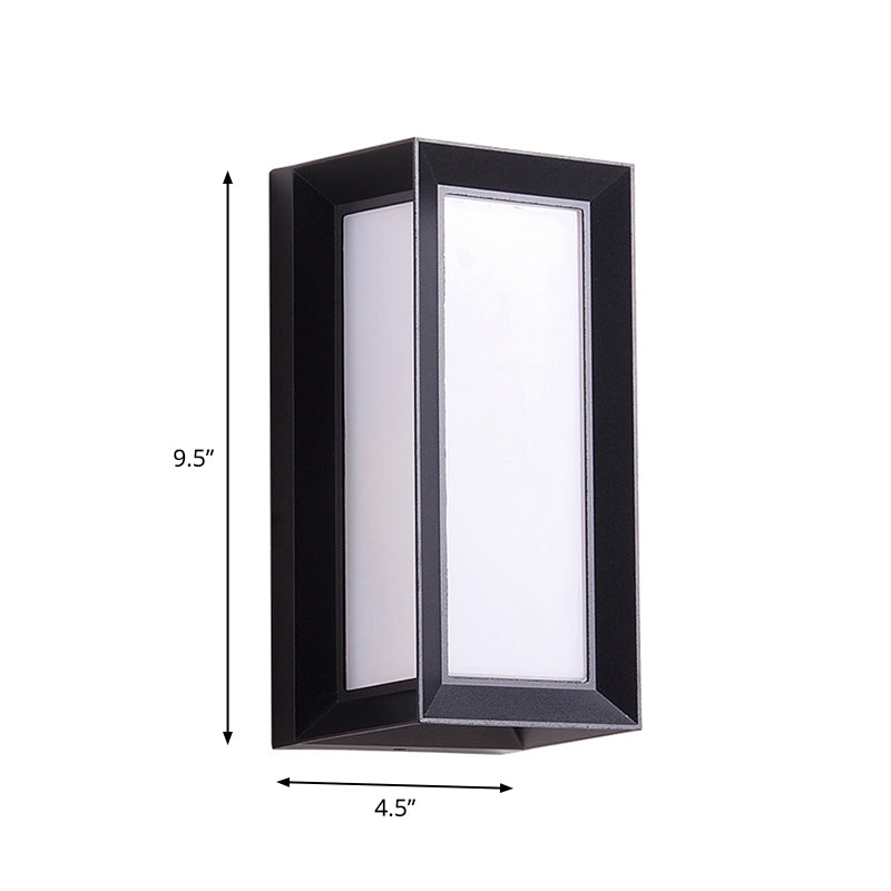 Modern Sound-Activated LED Wall Sconce in Black