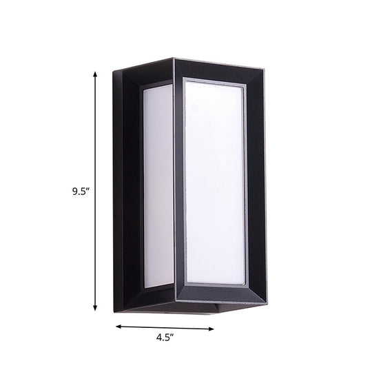 Modern Sound-Activated LED Wall Sconce in Black
