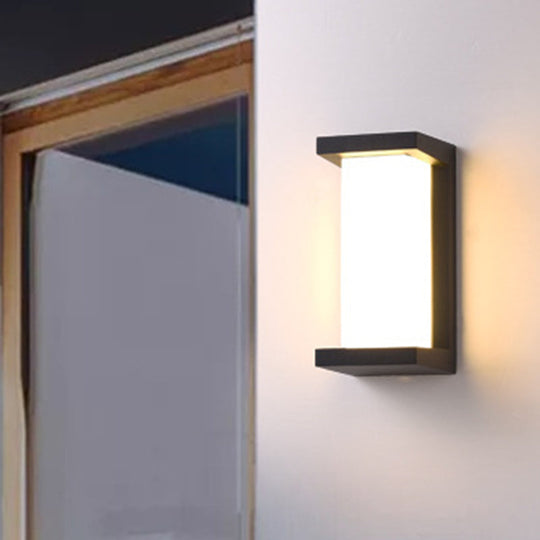 Modern Sound-Activated LED Wall Sconce in Black