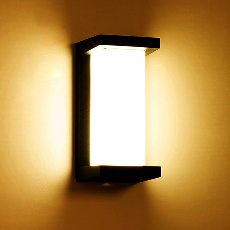 Modern Sound-Activated LED Wall Sconce in Black
