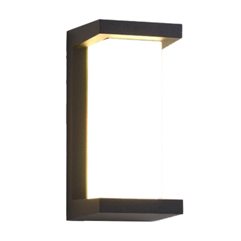 Modern Sound-Activated LED Wall Sconce in Black