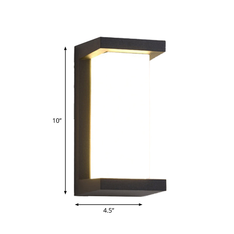 Modern Sound-Activated LED Wall Sconce in Black