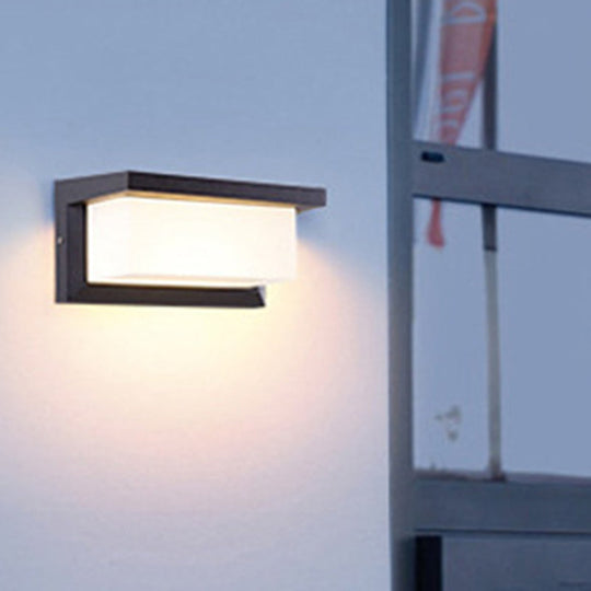 Modern Sound-Activated LED Wall Sconce in Black