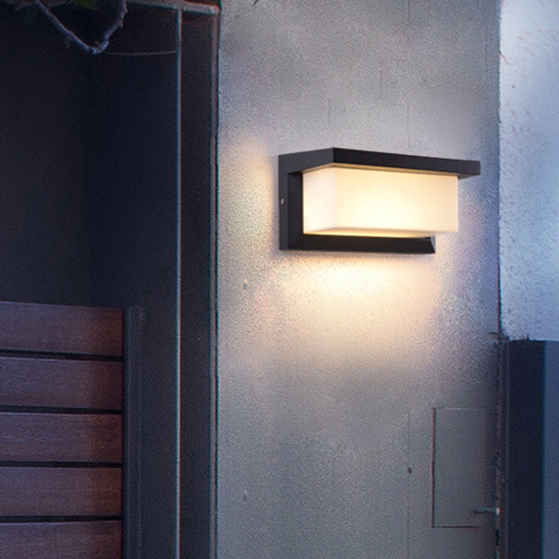 Modern Sound-Activated LED Wall Sconce in Black