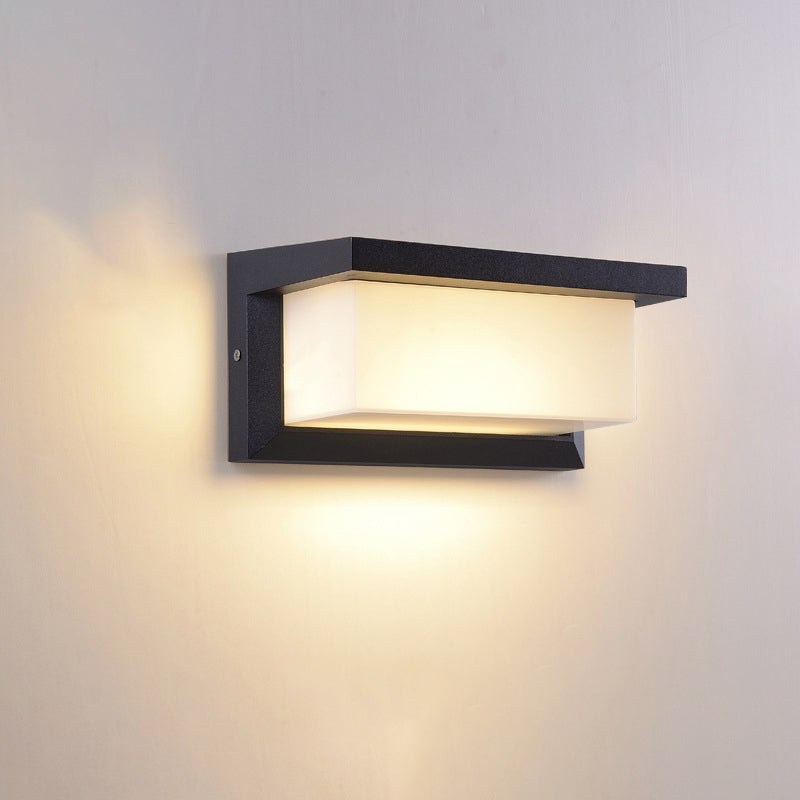 Modern Sound-Activated LED Wall Sconce in Black