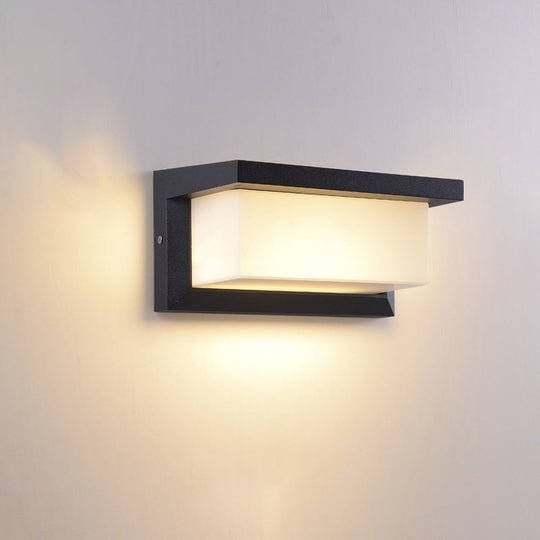 Modern Sound-Activated LED Wall Sconce in Black