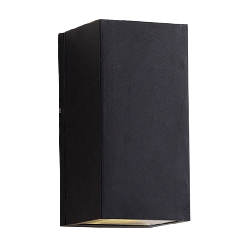 Sleek Metal LED Flush Mount Wall Sconce for Porch - Rectangle, Cylinder, Triangle Shapes - Simplicity design - 1/2-Light - Black Finish
