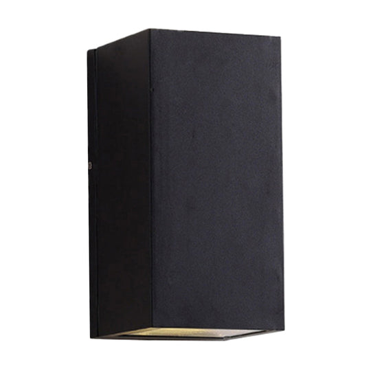 Sleek Metal LED Flush Mount Wall Sconce for Porch - Rectangle, Cylinder, Triangle Shapes - Simplicity design - 1/2-Light - Black Finish