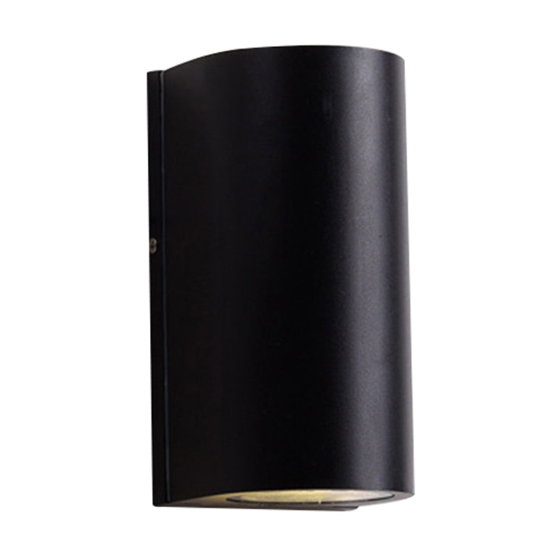 Sleek Metal LED Flush Mount Wall Sconce for Porch - Rectangle, Cylinder, Triangle Shapes - Simplicity design - 1/2-Light - Black Finish