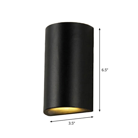 Nordic Metal Black Wall Lamp: Cube/Triangle/Cylinder LED Sconce for Outdoor