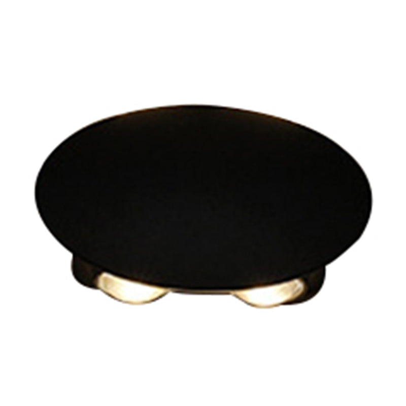 Nordic Metallic Mini Wall Light - Ellipse/Curve/Honeycomb Design - 4/6-Bulb LED Wall Washer Sconce in Black for Hallways