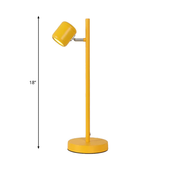 Rotatable Children's Bedroom Desk Light – Metal Macaron Reading Lamp with Plug-In Cord