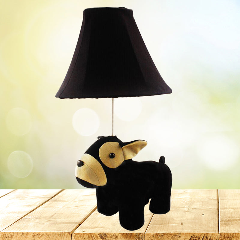 1-Head Cartoon Animal Desk Lamp for Kids' Bedroom - Soft Fabric Reading Light