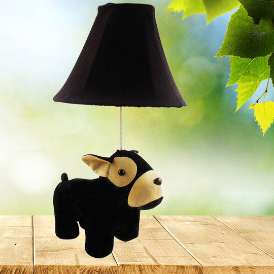 1-Head Cartoon Animal Desk Lamp for Kids' Bedroom - Soft Fabric Reading Light