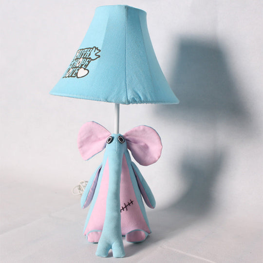 1-Head Cartoon Animal Desk Lamp for Kids' Bedroom - Soft Fabric Reading Light