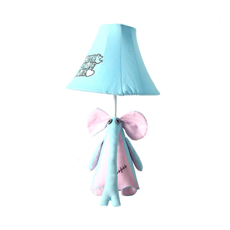 1-Head Cartoon Animal Desk Lamp for Kids' Bedroom - Soft Fabric Reading Light