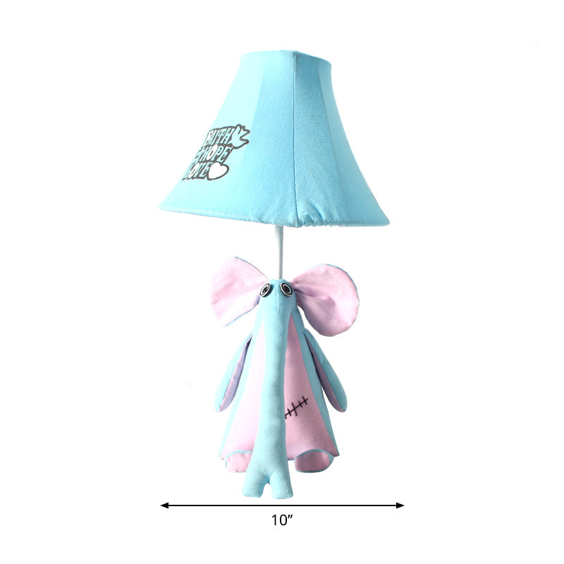1-Head Cartoon Animal Desk Lamp for Kids' Bedroom - Soft Fabric Reading Light