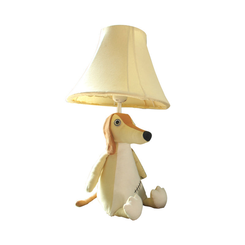 1-Head Cartoon Animal Desk Lamp for Kids' Bedroom - Soft Fabric Reading Light