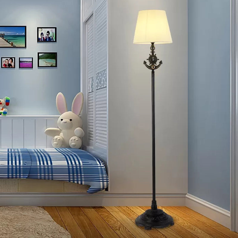 White Floor Lamp with Simple Style and Plug-in Cord for Living Room