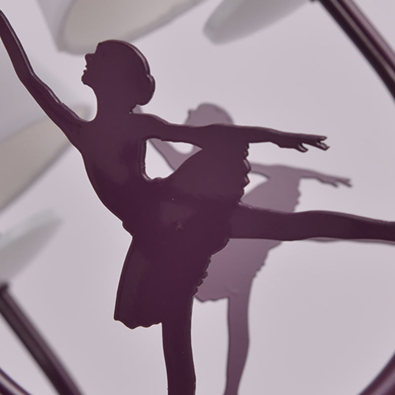 Modern White Hanging Lamp with Floral Accents – Perfect for Living Room